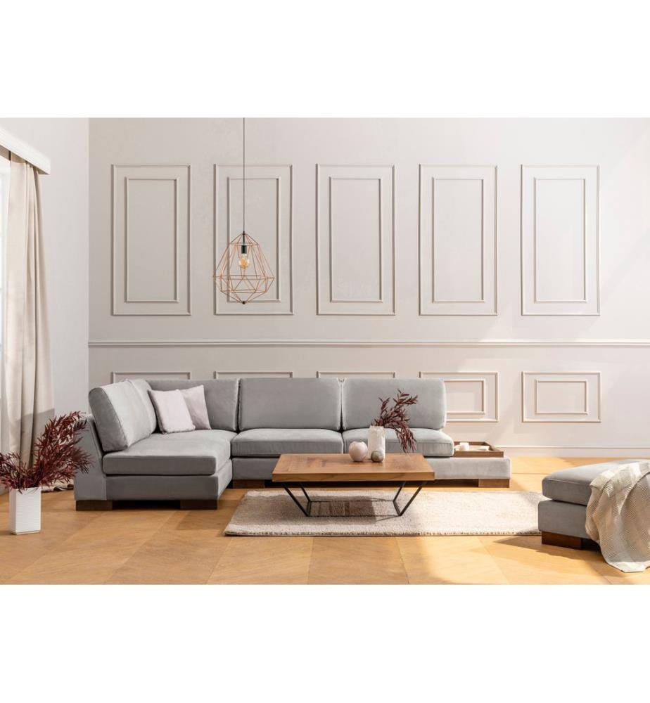 Tulip Corner Sofa - Light Grey