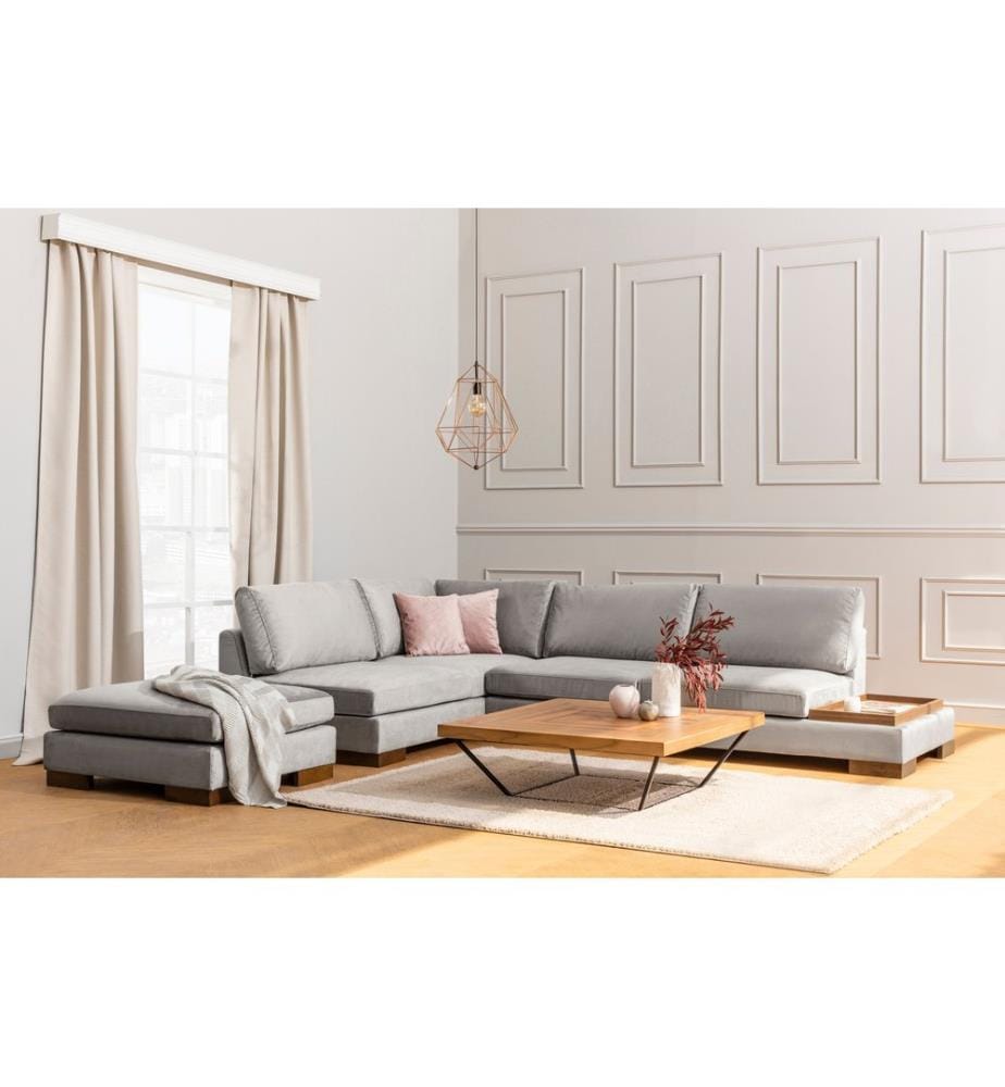 Tulip Corner Sofa - Light Grey