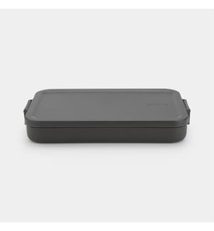 Boîte à lunch Make & Take, Plat, Plastique - Gris foncé
