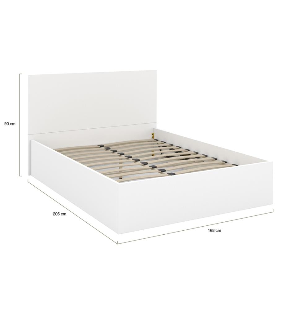 Sicilia box bed with box spring and headboard 160x200m - White
