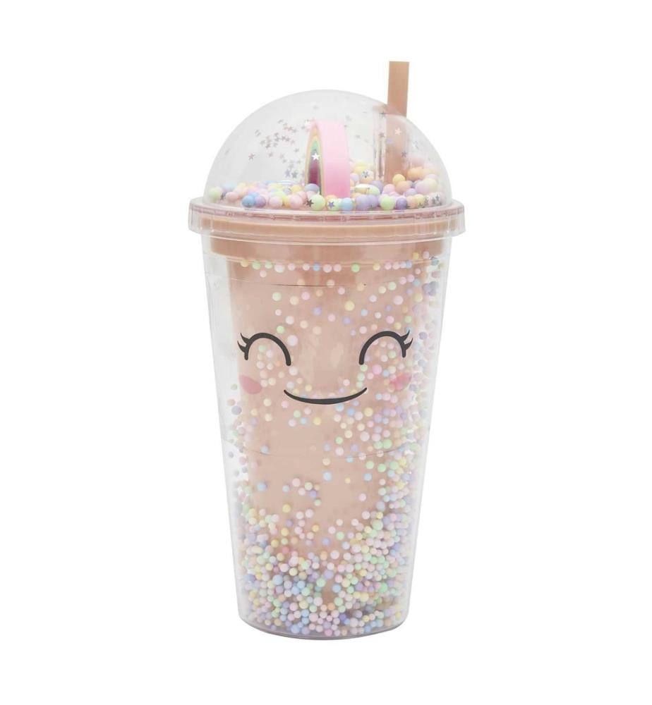 Mug de Transport Arc-en-ciel 35 cl Kawaii (Modèle aléatoire, 1 parmi 3) - Bleu / Orange / Violet