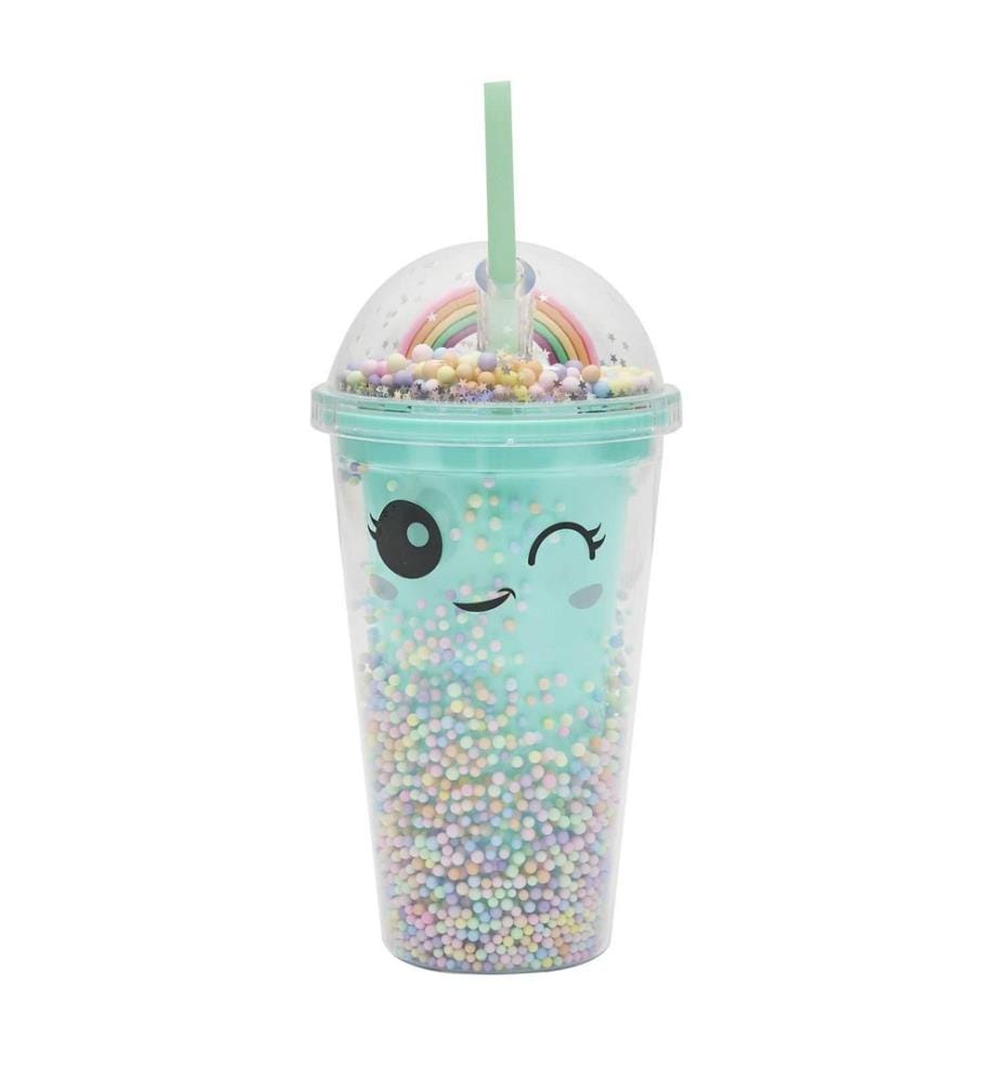 Mug de Transport Arc-en-ciel 35 cl Kawaii (Modèle aléatoire, 1 parmi 3) - Bleu / Orange / Violet