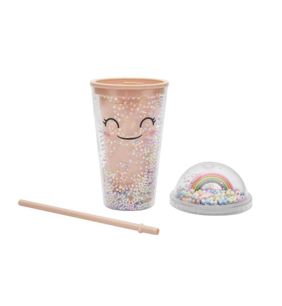 Mug de Transport Arc-en-ciel 35 cl Kawaii (Modèle aléatoire, 1 parmi 3) - Bleu / Orange / Violet