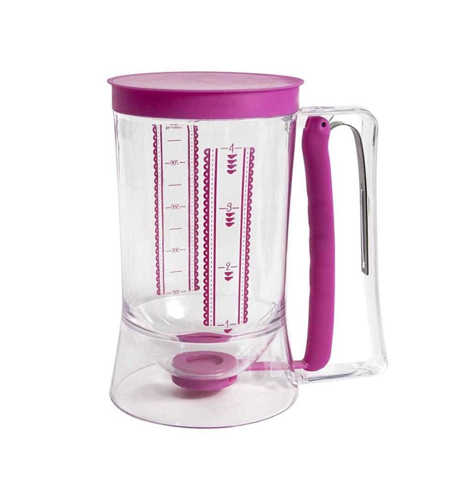 Tortenbodenausgiesser mit Kolben 90cl - Blau, Pink und Grau