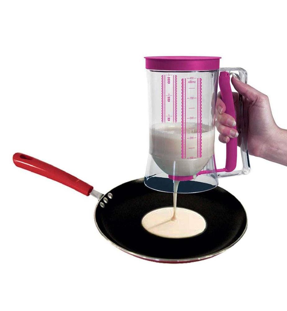Tortenbodenausgiesser mit Kolben 90cl - Blau, Pink und Grau