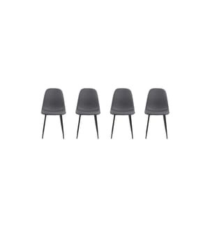 Set of 4 Dining Chairs Celia 86 x 44 x 54 cm - Grey