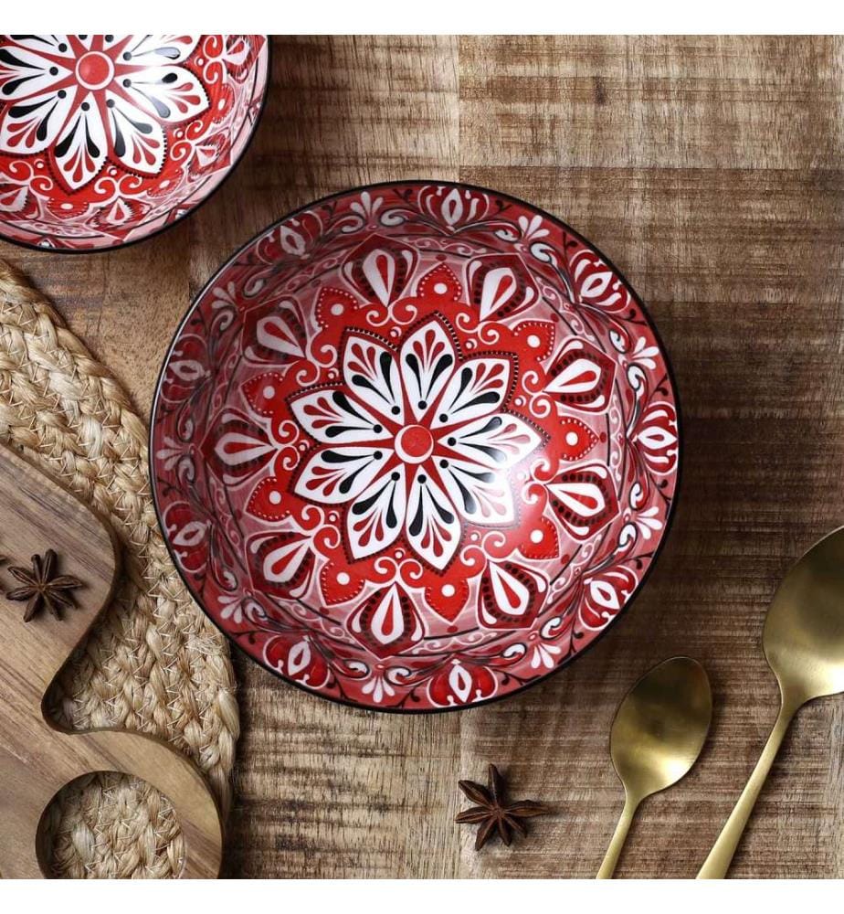 Salatschüssel Jaipur 21 cm - Rot