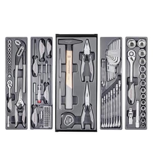 Boîte à Outils Base Line 106 Pièces - Noir et Argenté