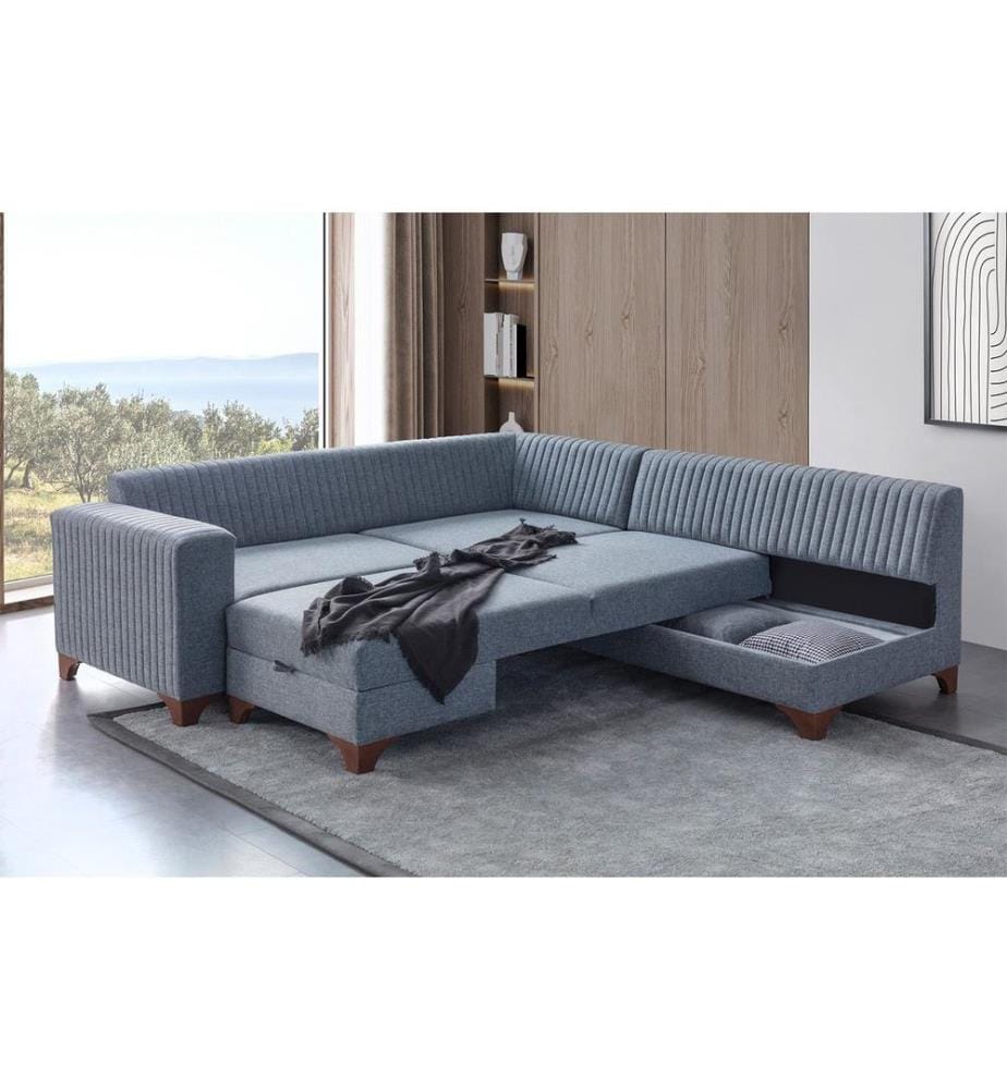 West Right corner sofa-bed - Grey