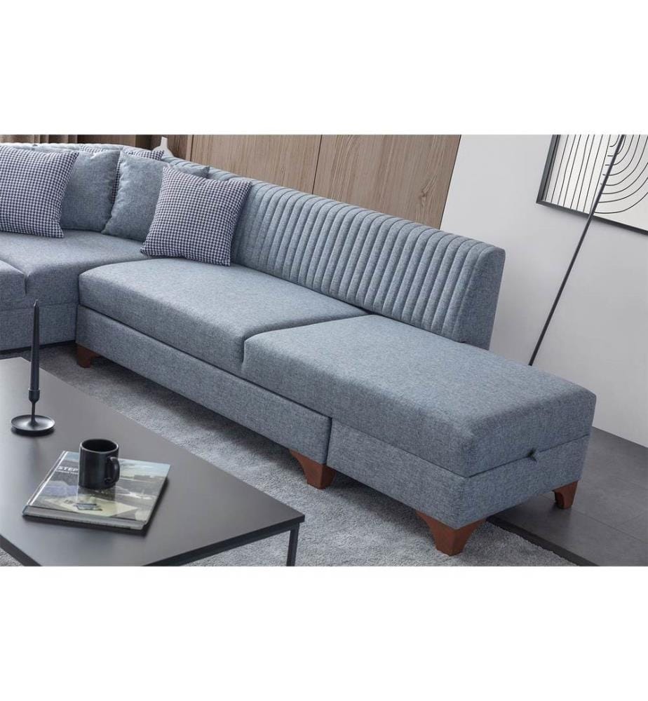West Right corner sofa-bed - Grey