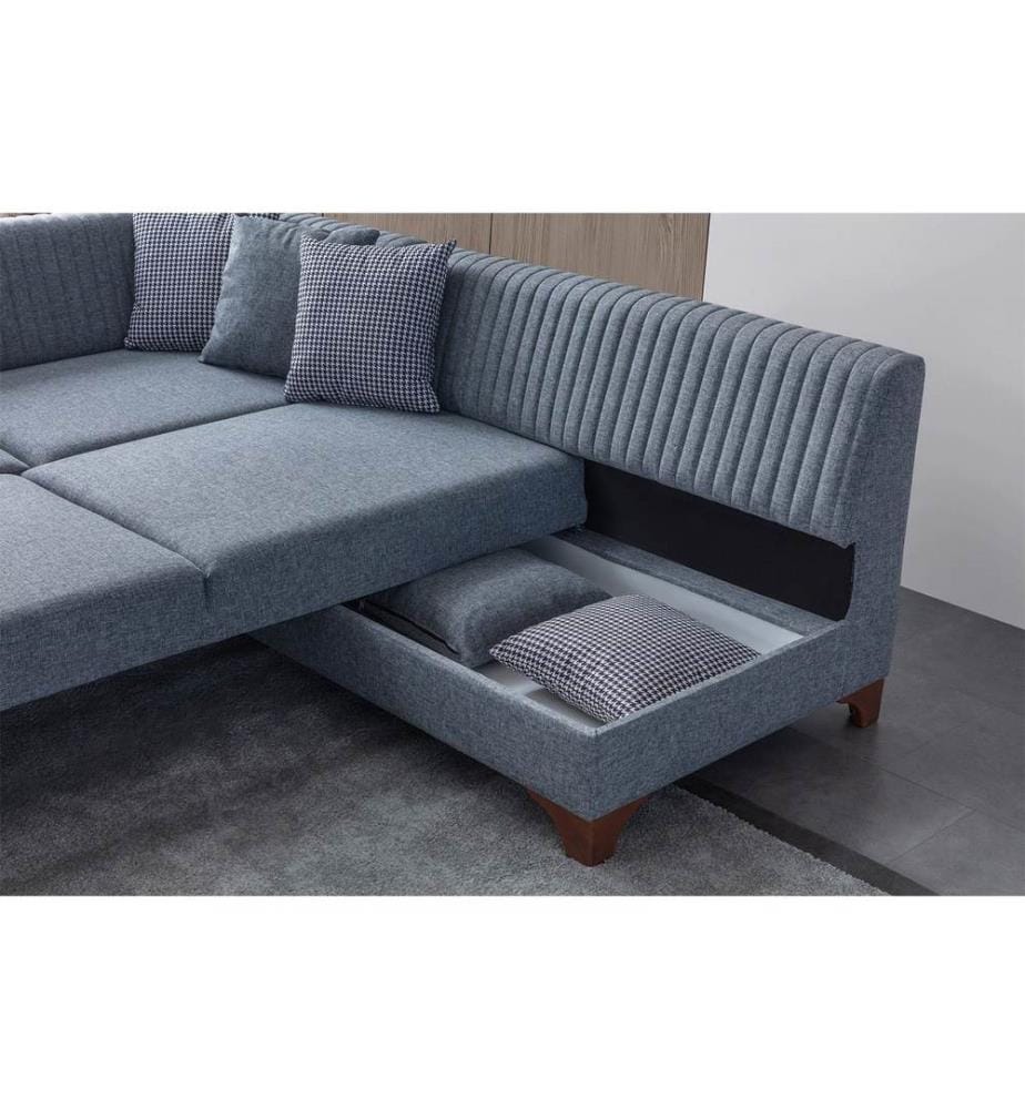 West Right corner sofa-bed - Grey