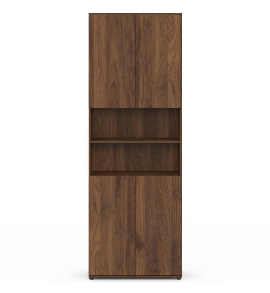 Armoire salle de bain Tom 4 portes - Brun