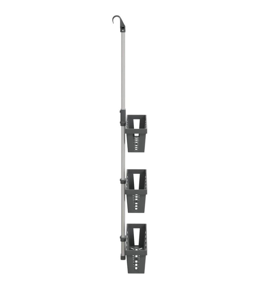 Duschregal zum Hängen 30x15x(67-105) cm Aluminium