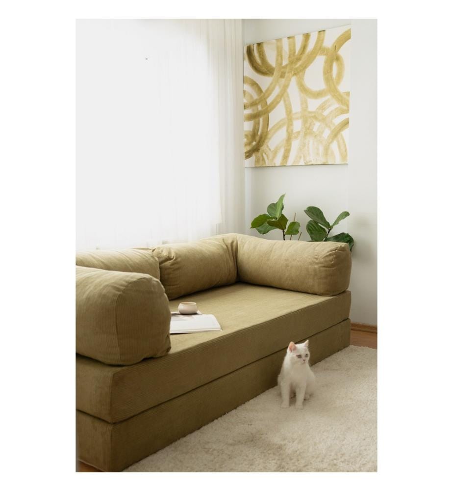 Divano letto a 3 posti Nook - Kaki