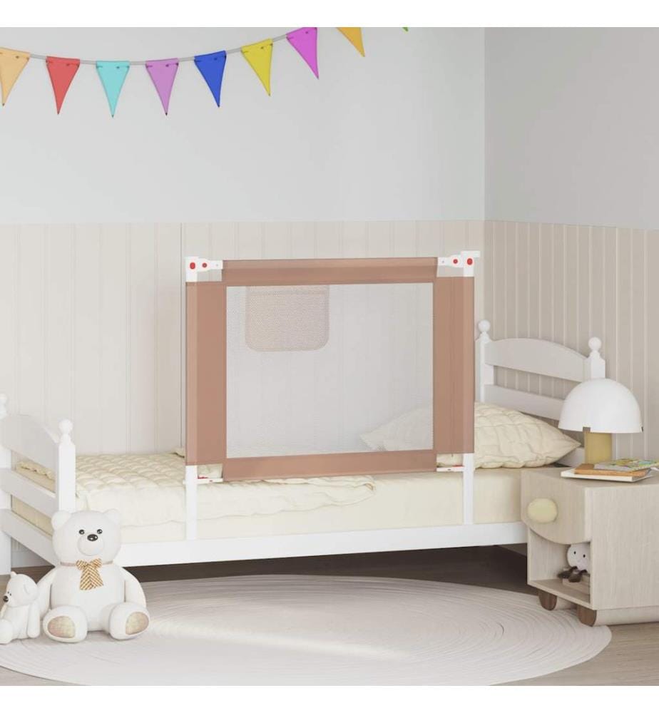 Kleinkind-Bettschutzgitter Taupe 90x25 cm Stoff