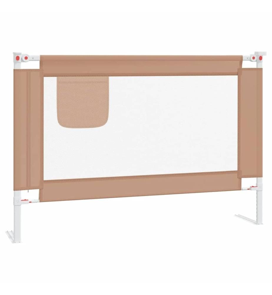 Kleinkind-Bettschutzgitter Taupe 100x25 cm Stoff