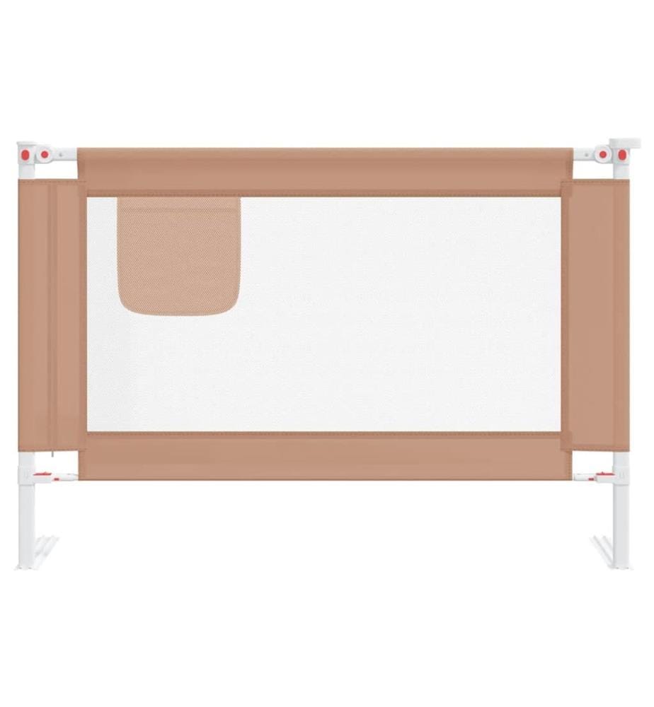 Kleinkind-Bettschutzgitter Taupe 100x25 cm Stoff