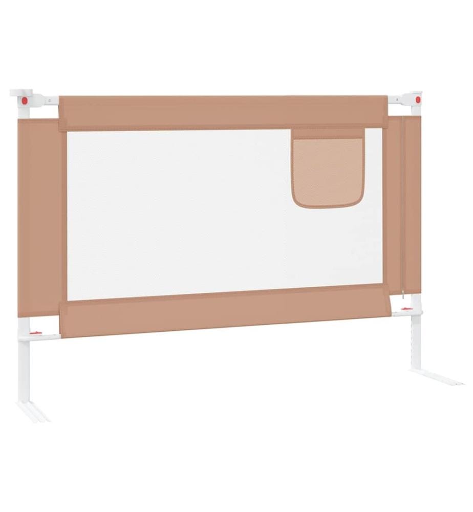 Kleinkind-Bettschutzgitter Taupe 100x25 cm Stoff