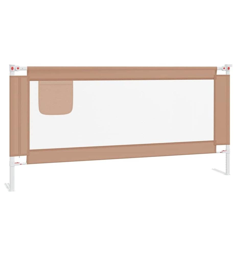 Kleinkind-Bettschutzgitter Taupe 190x25 cm Stoff