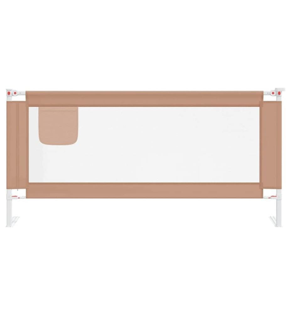 Kleinkind-Bettschutzgitter Taupe 190x25 cm Stoff