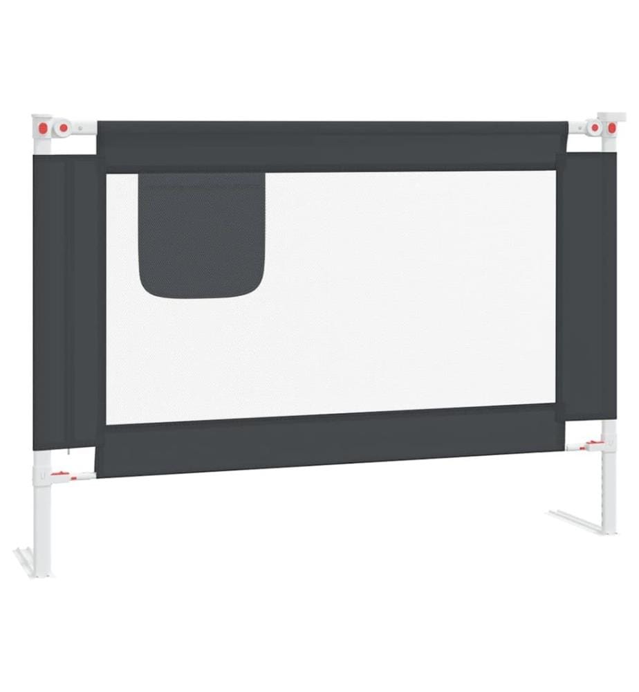 Kleinkind-Bettschutzgitter Dunkelgrau 90x25 cm Stoff