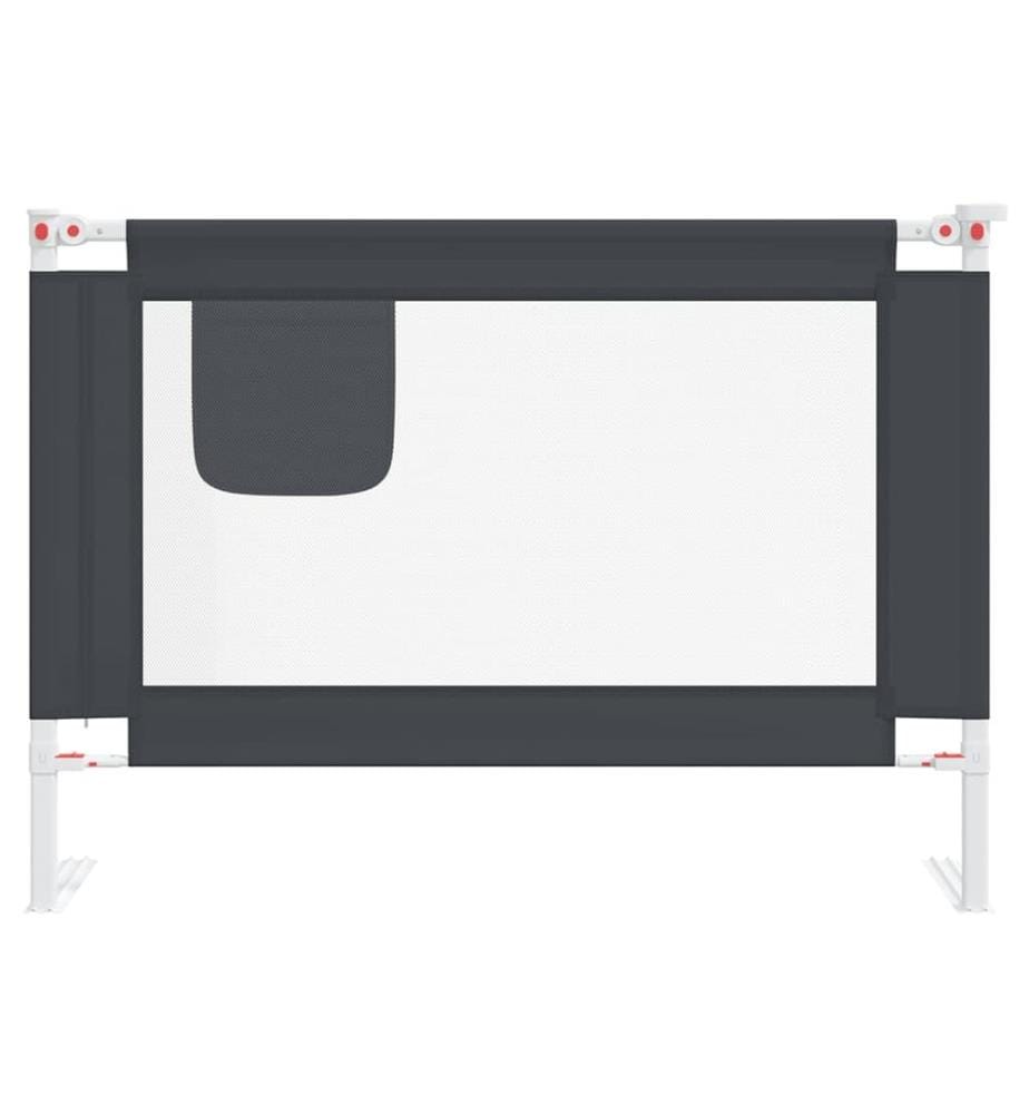 Kleinkind-Bettschutzgitter Dunkelgrau 90x25 cm Stoff