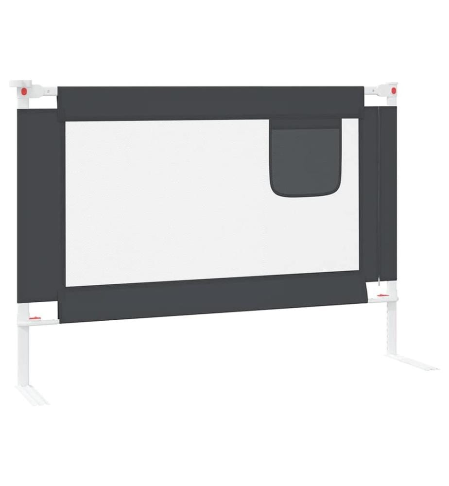 Kleinkind-Bettschutzgitter Dunkelgrau 90x25 cm Stoff