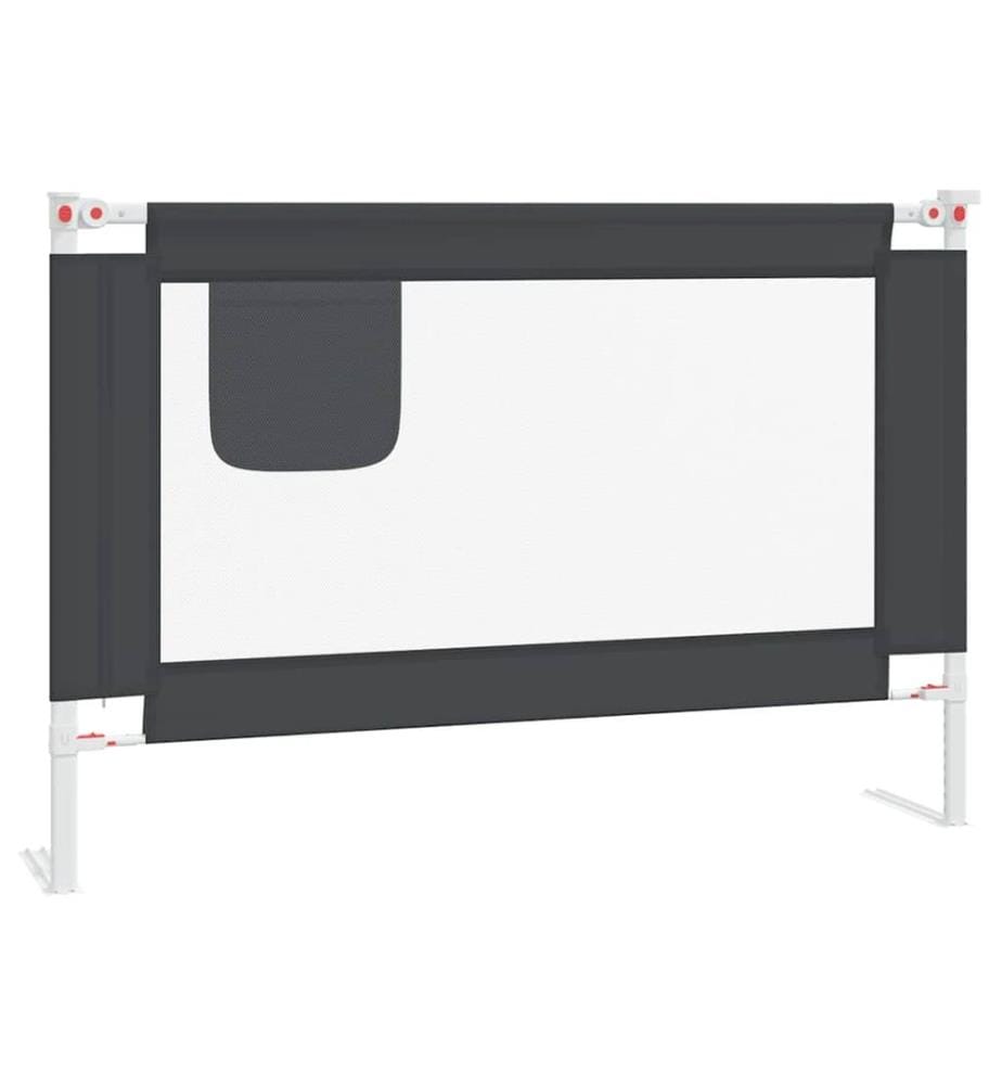 Kleinkind-Bettschutzgitter Dunkelgrau 100x25 cm Stoff
