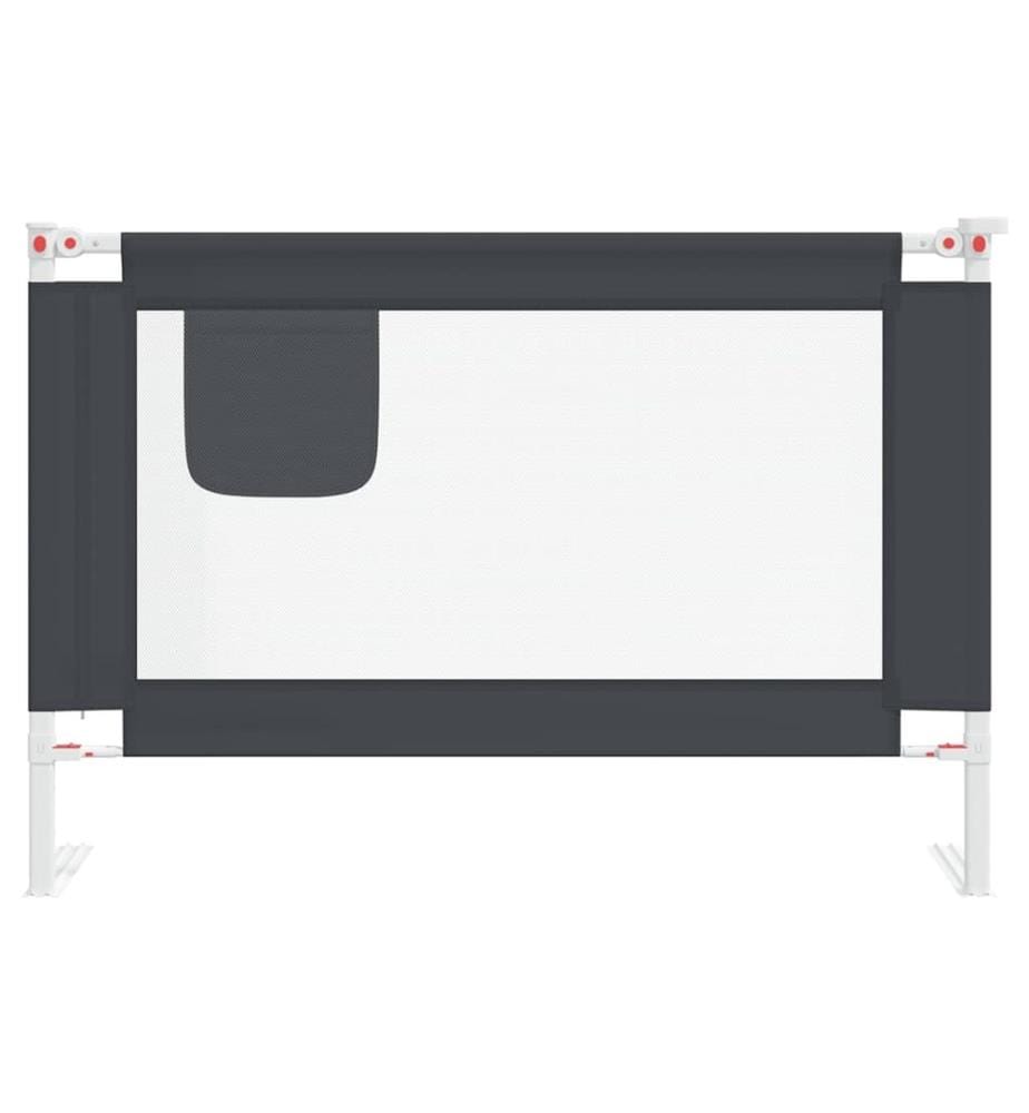 Kleinkind-Bettschutzgitter Dunkelgrau 100x25 cm Stoff