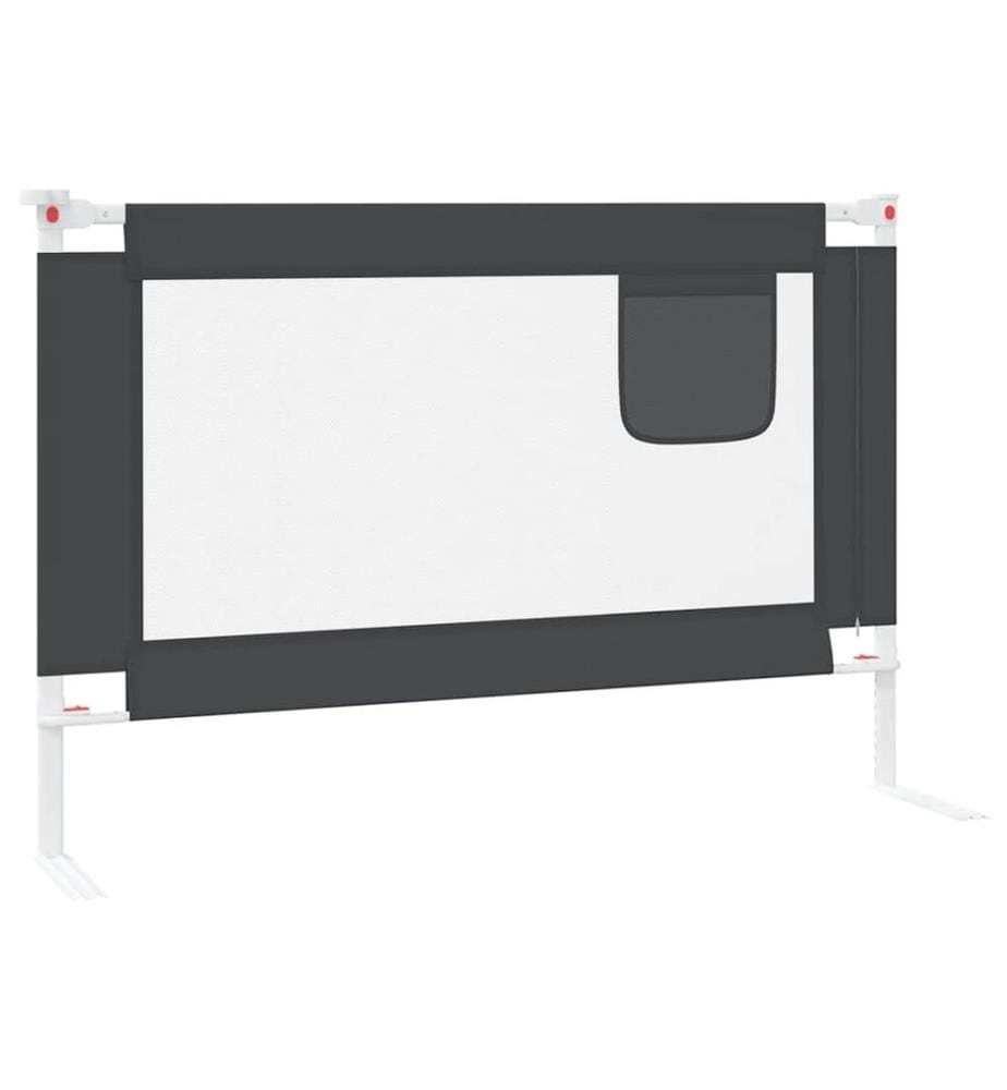 Kleinkind-Bettschutzgitter Dunkelgrau 100x25 cm Stoff