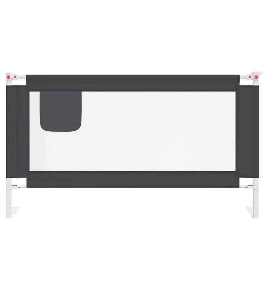 Kleinkind-Bettschutzgitter Dunkelgrau 150x25 cm Stoff