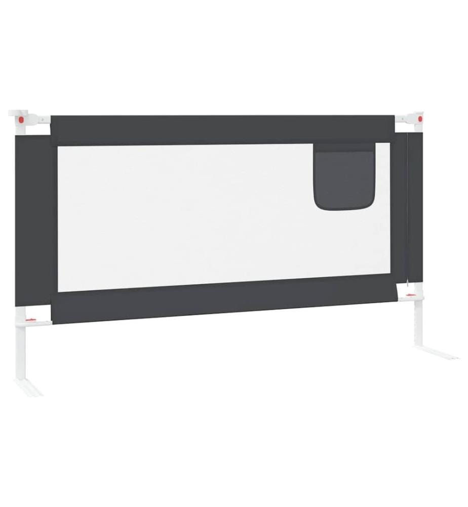 Kleinkind-Bettschutzgitter Dunkelgrau 150x25 cm Stoff