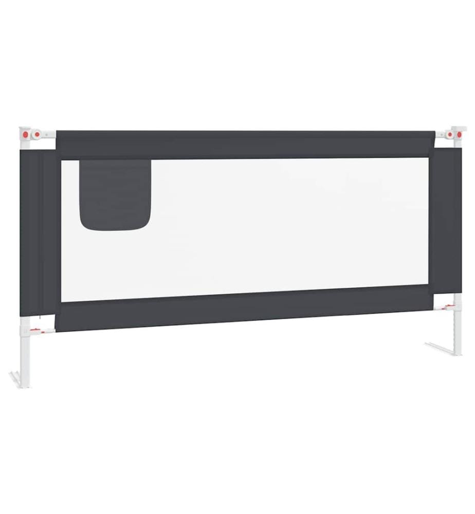 Kleinkind-Bettschutzgitter Dunkelgrau 180x25 cm Stoff