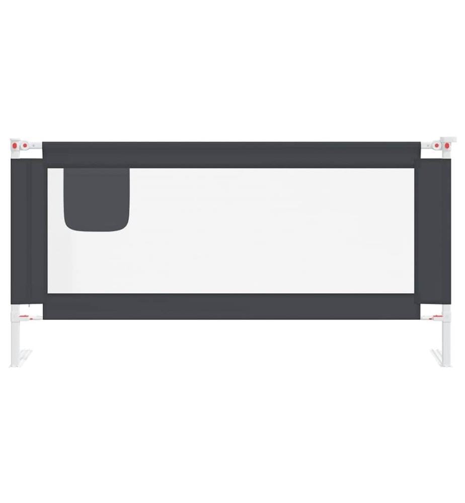 Kleinkind-Bettschutzgitter Dunkelgrau 180x25 cm Stoff