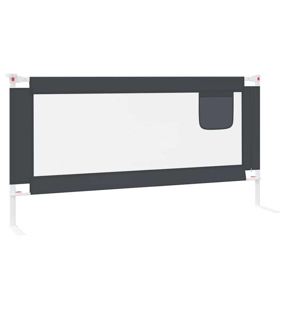 Kleinkind-Bettschutzgitter Dunkelgrau 180x25 cm Stoff