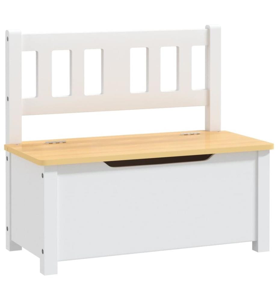 4-tlg. Kinder-Sitzgruppe Weiss und Beige MDF
