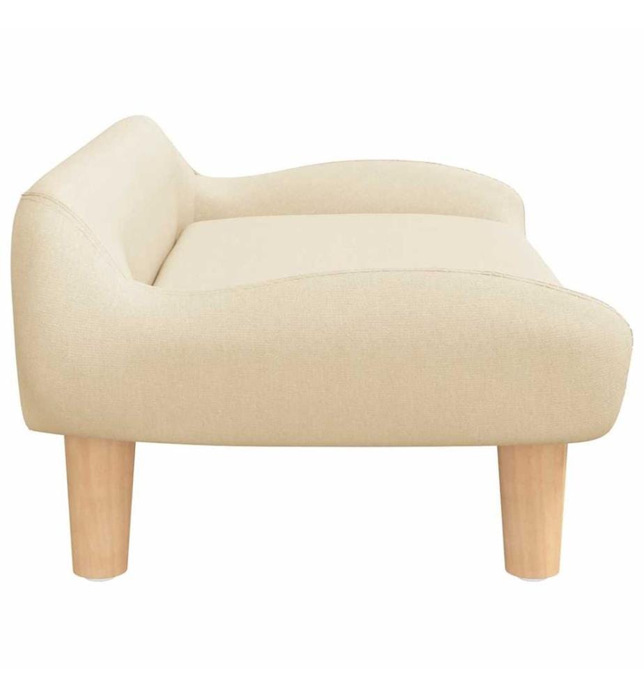 Kindersofa Creme 70x40x24 cm Stoff