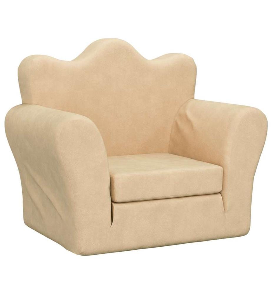 Schlafsofa für Kinder Creme Weicher Plüsch