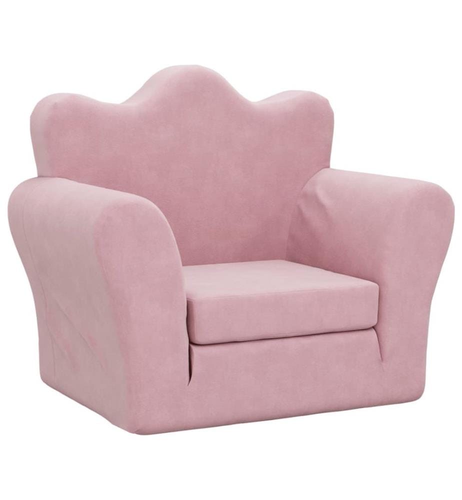 Schlafsofa für Kinder Rosa Weich Plüsch