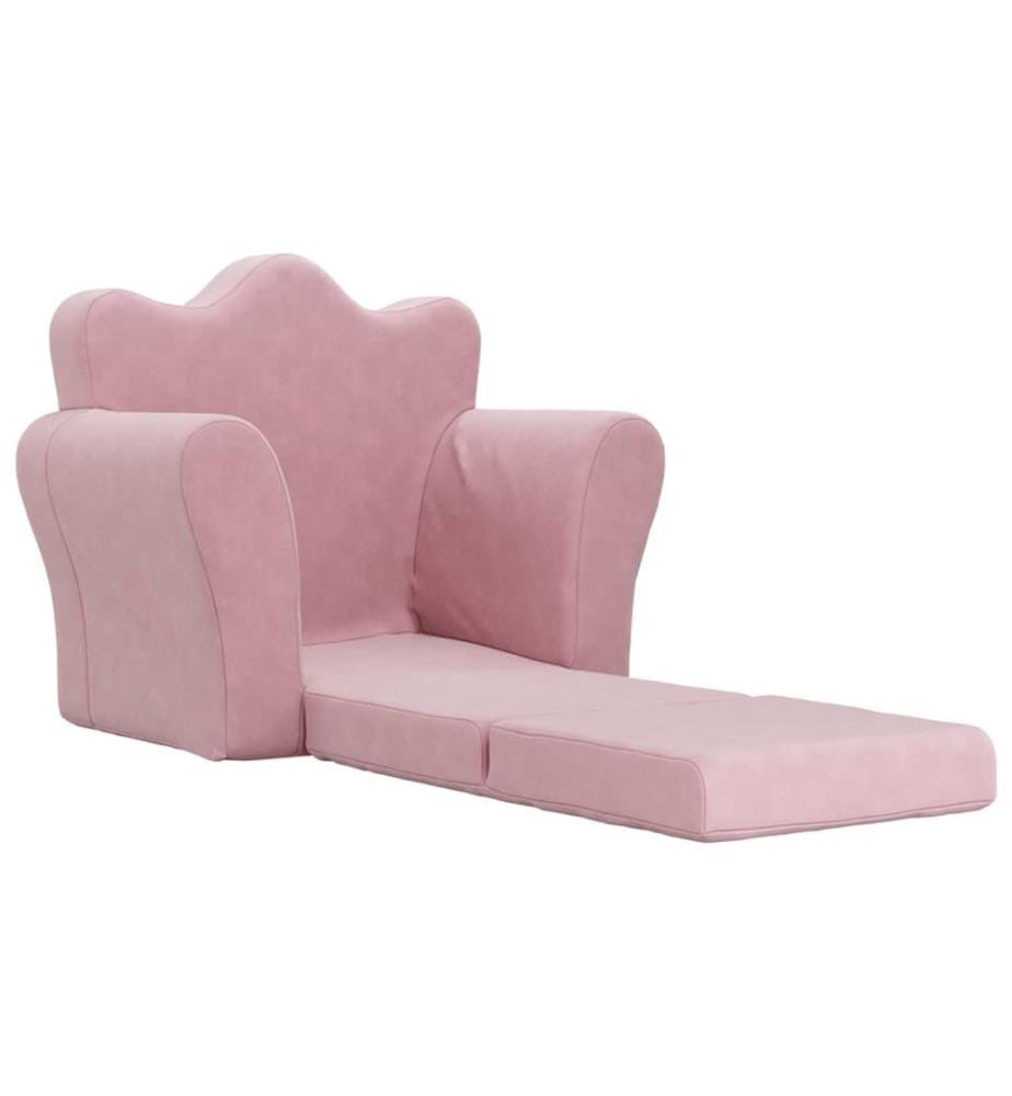 Schlafsofa für Kinder Rosa Weich Plüsch