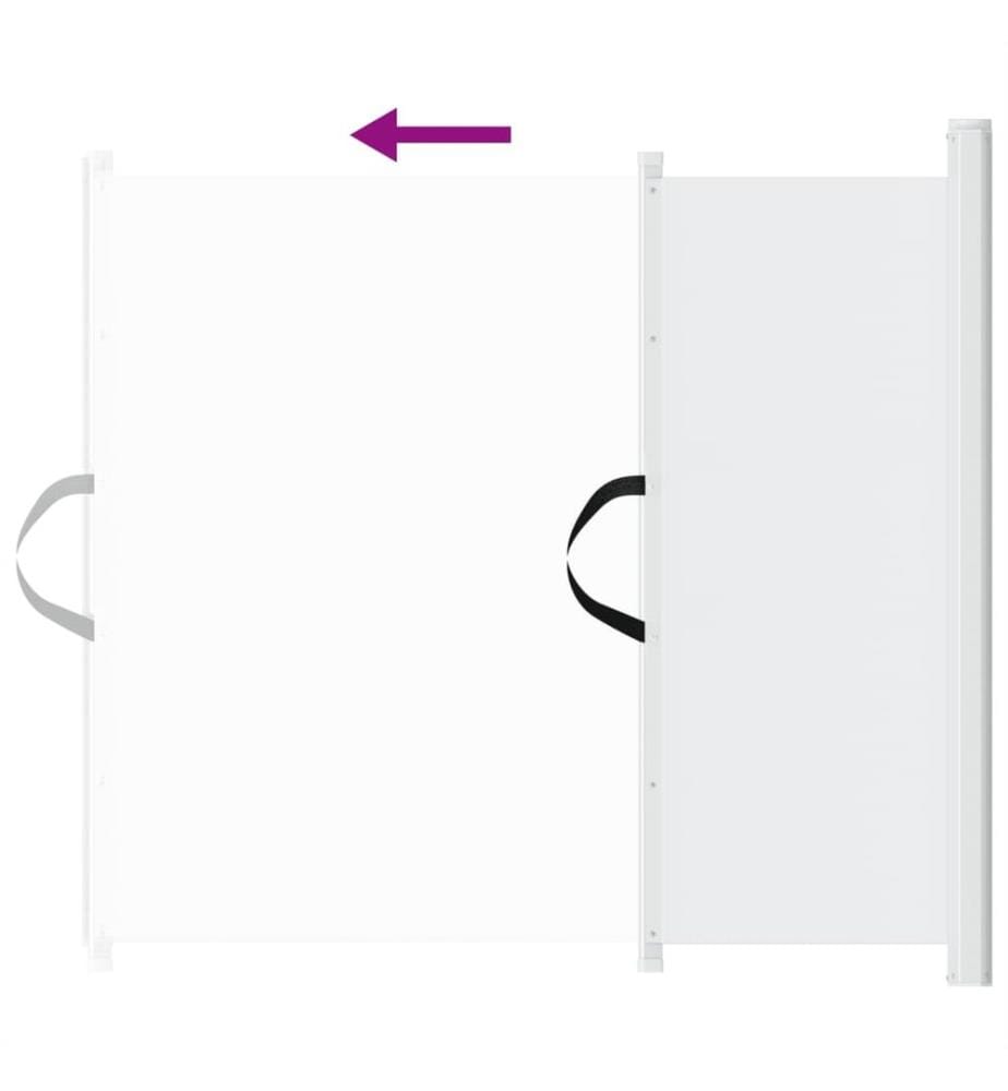 Haustier-Barriere Ausziehbar Weiss 82,5x125 cm
