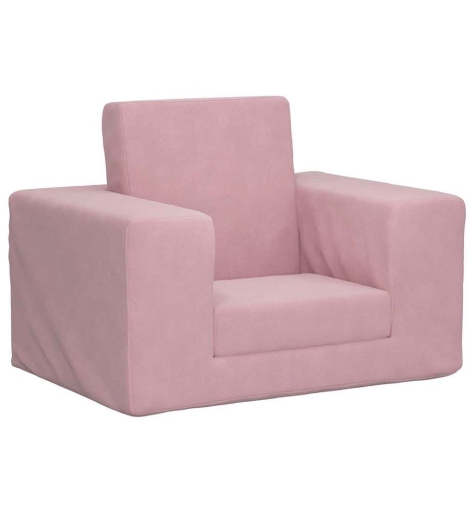 Schlafsofa für Kinder Rosa Weicher Plüsch