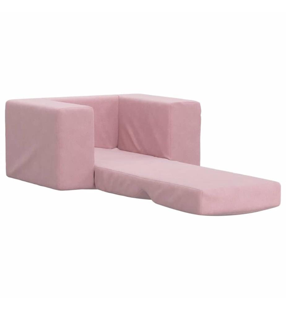 Schlafsofa für Kinder Rosa Weicher Plüsch