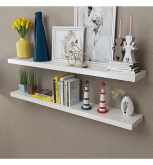 Wandregale 2 Stk. MDF Weiss