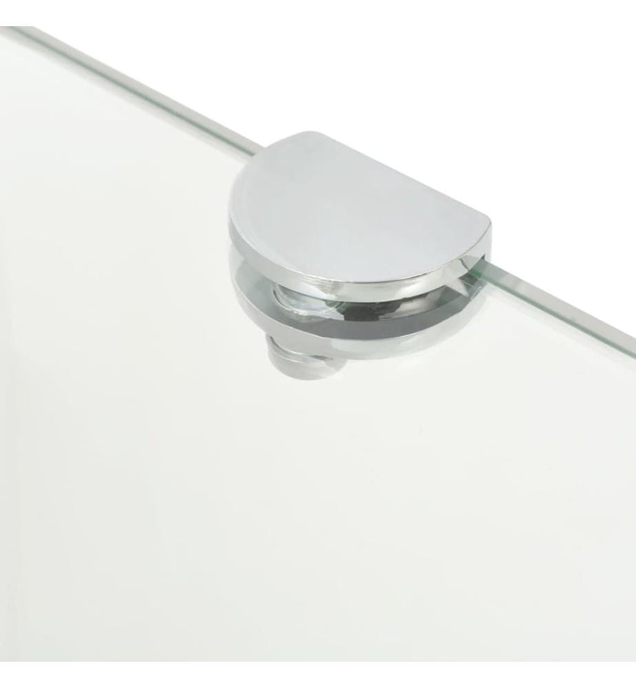 Eckablage mit Verchromten Halterungen Glas Transparent 25x25 cm