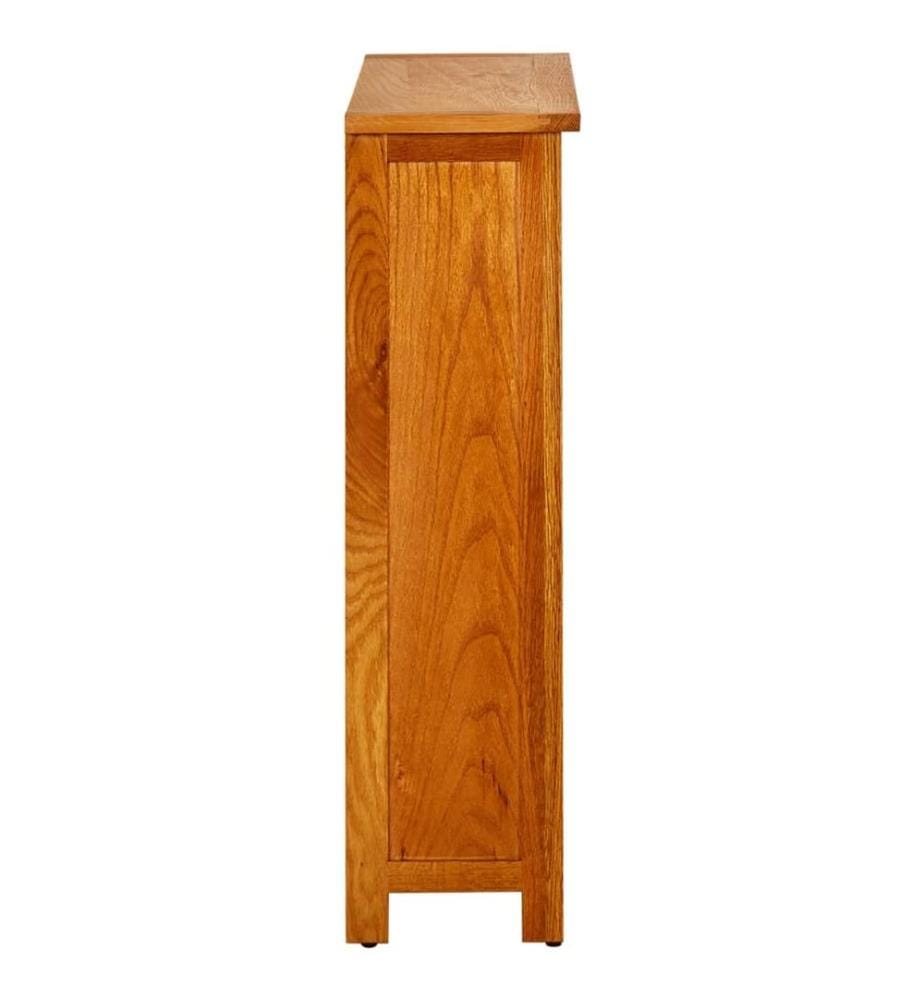 Bibliothèque à 3 étagères 70 x 22,5 x 82cm Bois de chêne massif