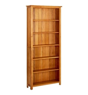 Bücherregal 6 Fächer 80x22,5x180 cm Massivholz Eiche