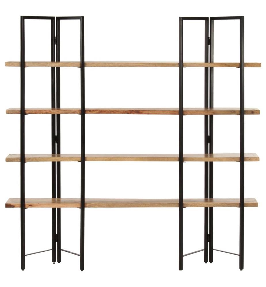 Bücherregal mit 4 Regalböden 160x35x160 cm Mango Massivholz