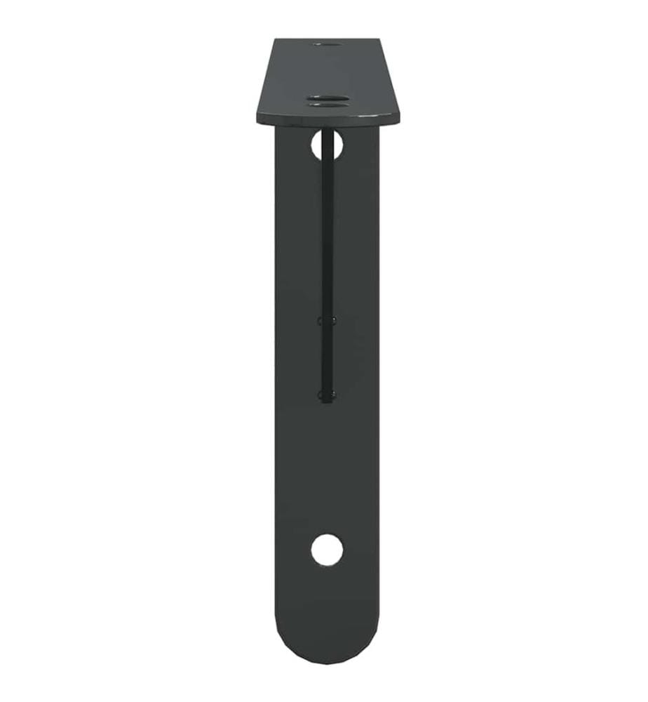 Regalträger 4 Stk. 23,5x2,5x15,5 cm Schwarz Edelstahl