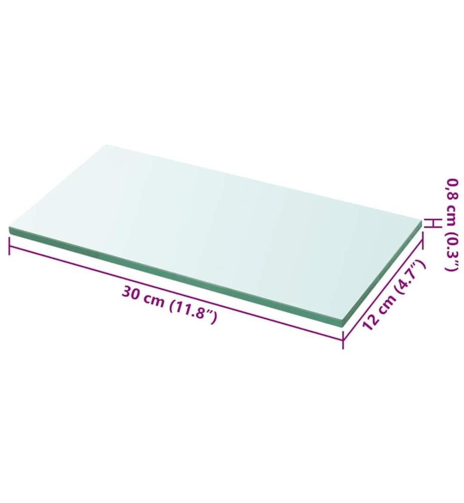 Regalböden 2 Stk. Glas Transparent 30x12 cm